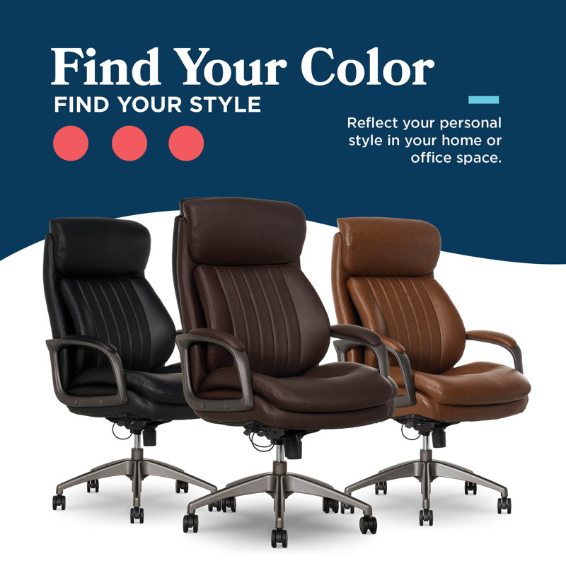 Nova Brown Vegan Leather High-Back Executive Swivel Chair