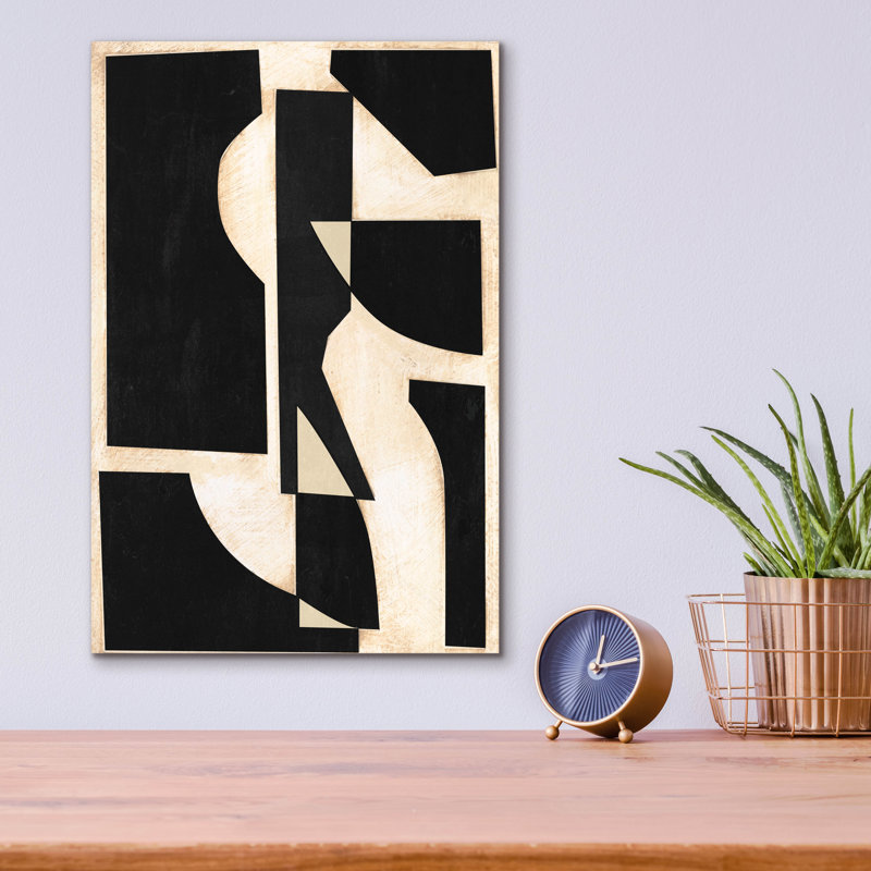 «Onyx Cutout Shapes II» par Regina Moore, art mural en verre acrylique, H 16 po x l 12 po x P 0,13 po