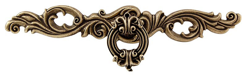 Poignée fantaisie Sforza 1,625 po, Laiton antique