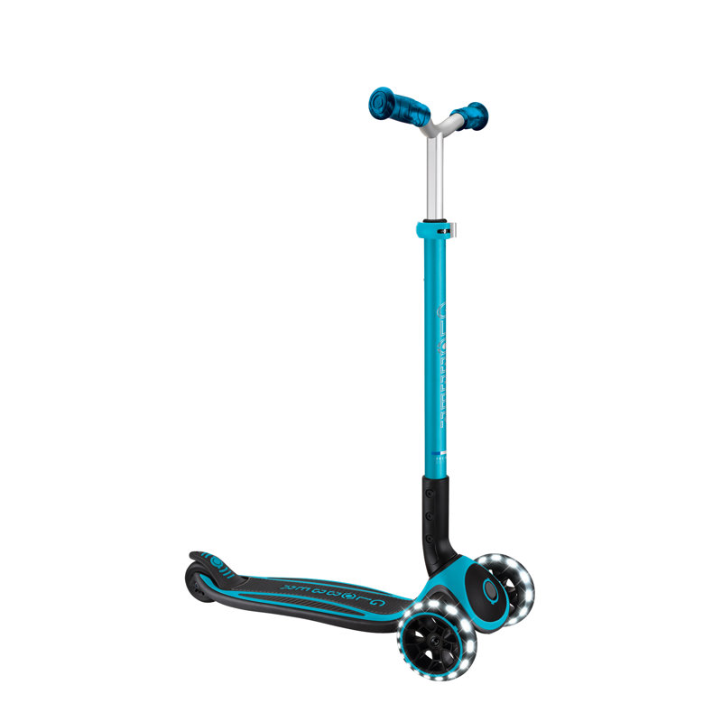  Globber Ace Lights 3 Wheel Scooter, Blue