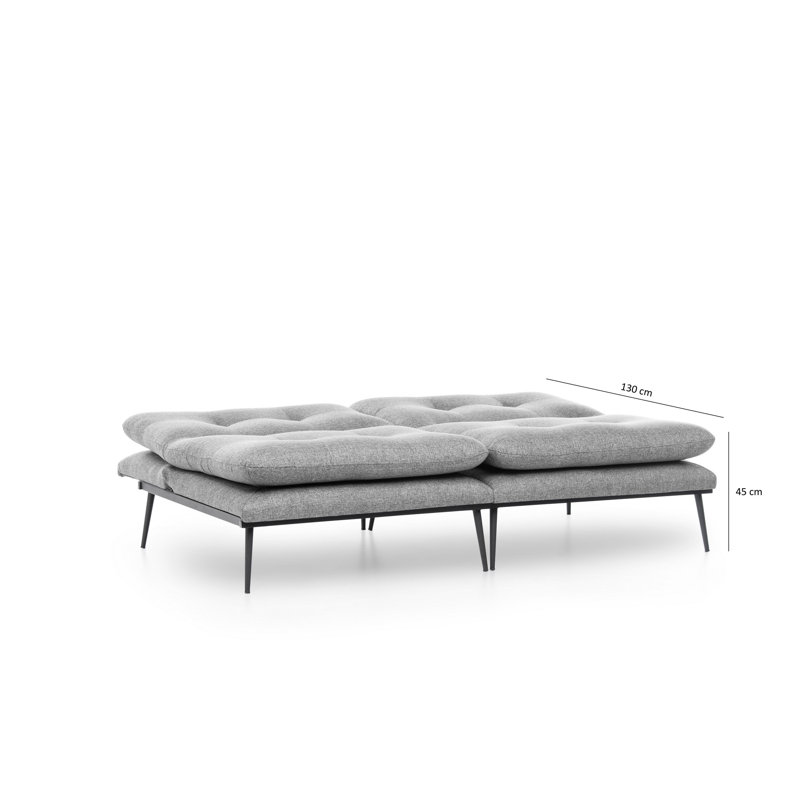 Canapé-lit 70,87 po Whitwell, Gris