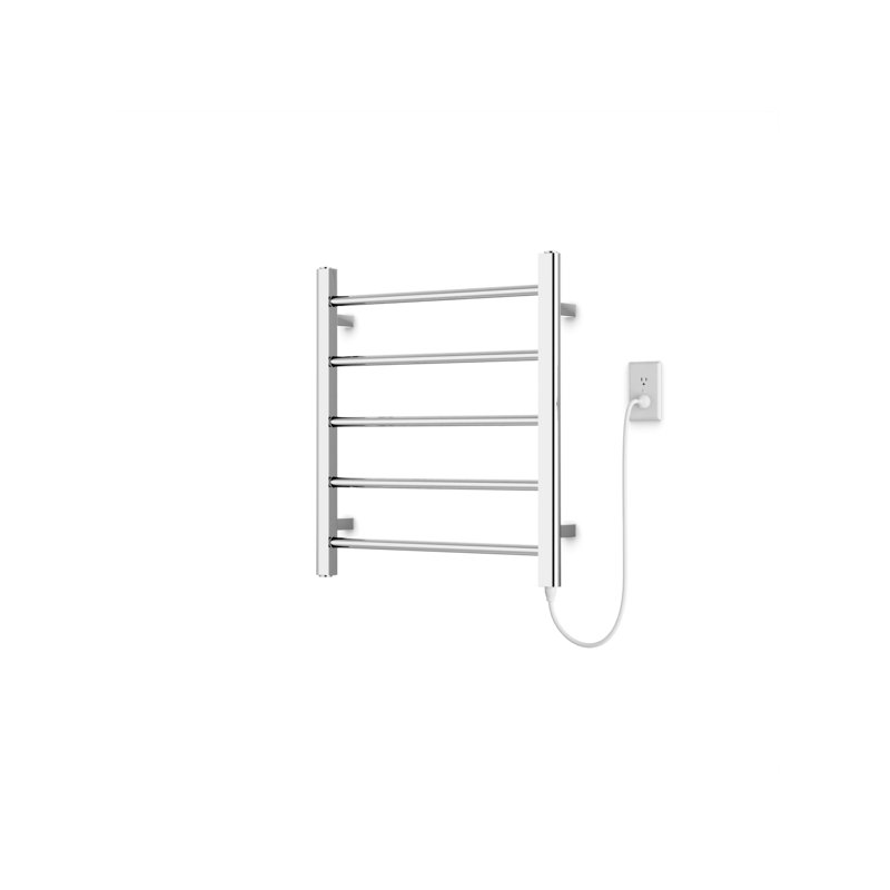 Ryton Wall Mount Electric Towel Warmer, Chrome, 26" H x 24" W x 5.19" D