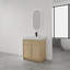 Meuble-lavabo sur pied 30 po avec lavabo en résine blanche