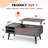 Aravis Lift Top Coffee Table with Storage for Living Room,With adjustable Shelf, Wood-1386169215
