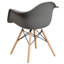 Chaise en plastique Herculaneum avec accoudoirs et pieds en bois-599380101