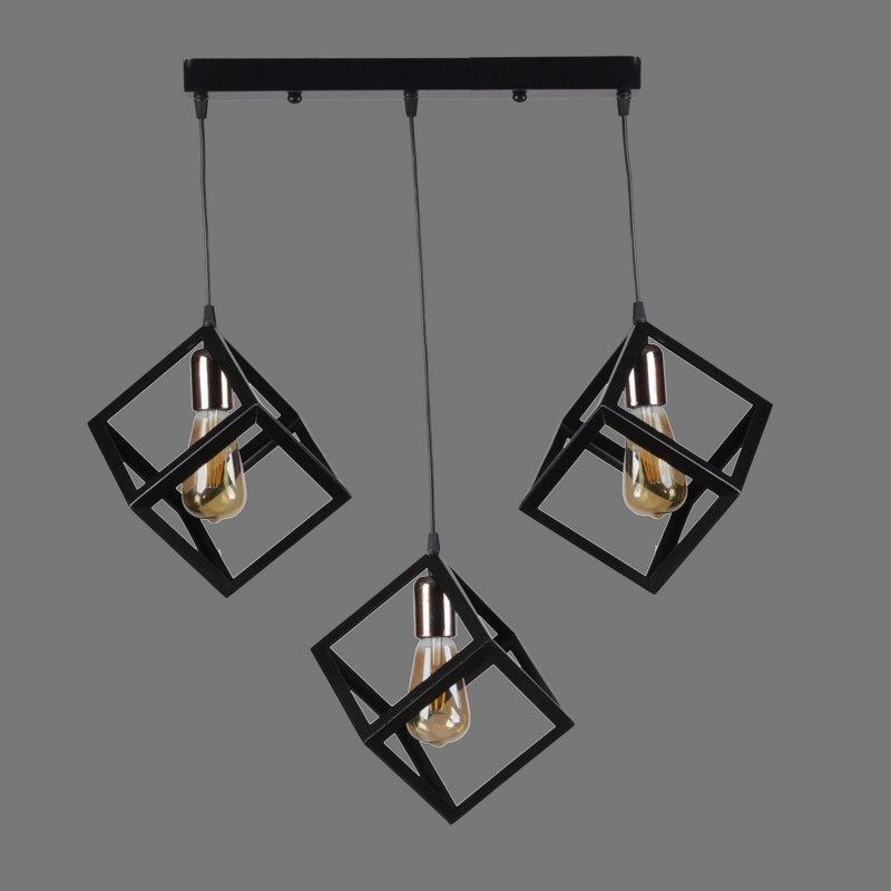 Caian 3 - Light Black Cluster Pendant