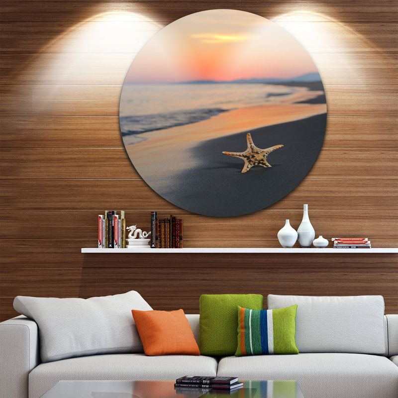 «Summer Beach with Starfish», photographie, H 23 po x l 23 po x P 1 po, Métal