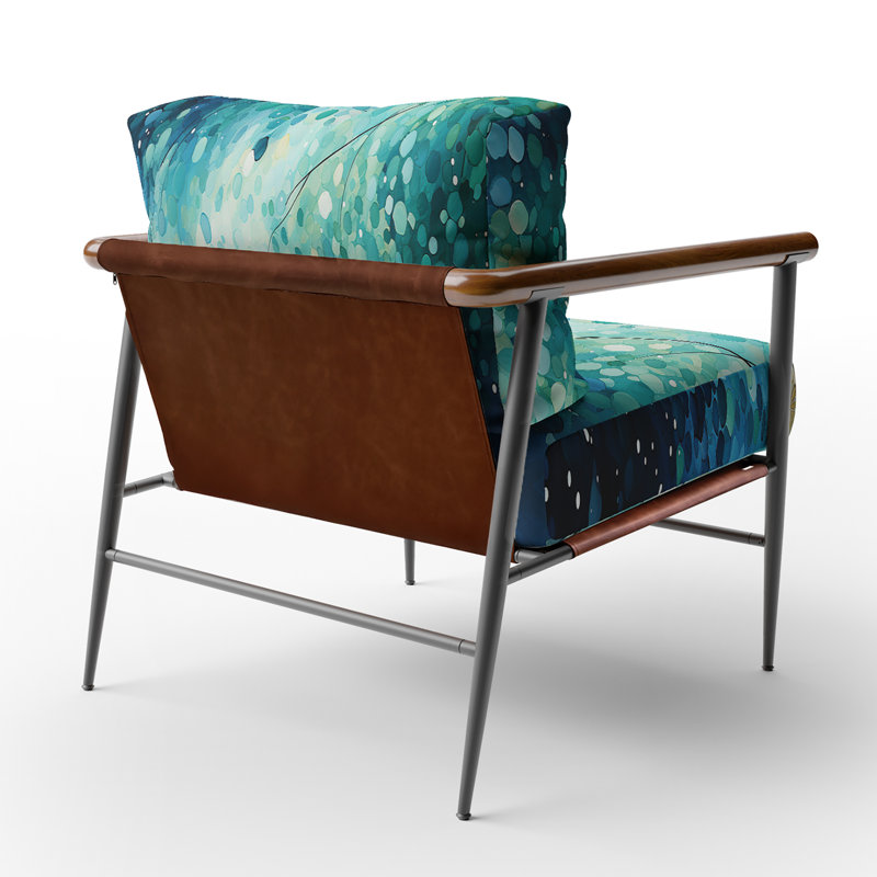 Fauteuil d'appoint rembourré Turquoise Tranquility, Noir