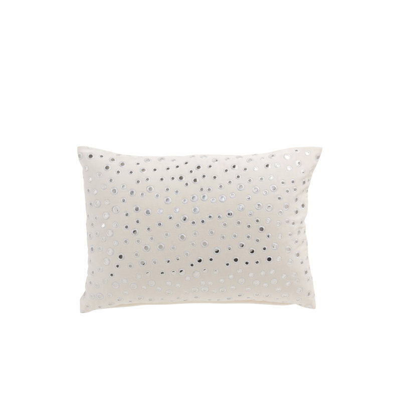 Bolog Rectangular Cushion, 30cm H x 50cm W x 4cm D, White