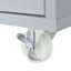 Îlot de cuisine roulant avec table allongée, îlot de cuisine sur roulettes avec lumières DEL, prises de courant et 2 portes en verre cannelé, îlot de cuisine avec compartiment de rangement et 3 tablettes ouvertes latérales, gris-104562461