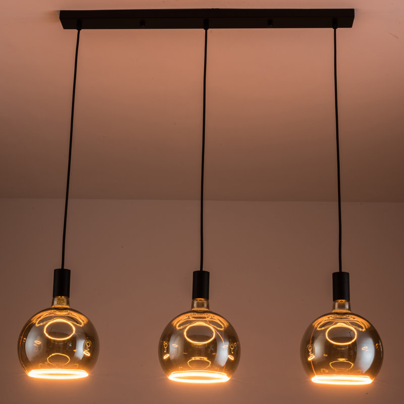 Akers 3 - Light Bulb Pendant, Black