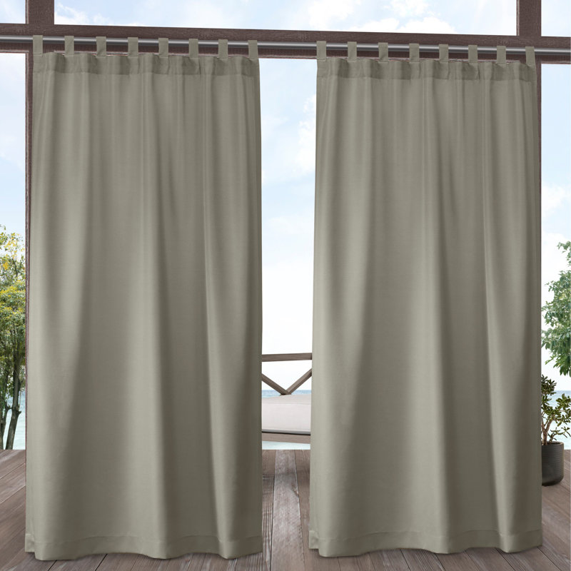 Ensemble de rideaux en polyester Prattsville – emballage de deux, Taupe, l 54 po x L 96 po