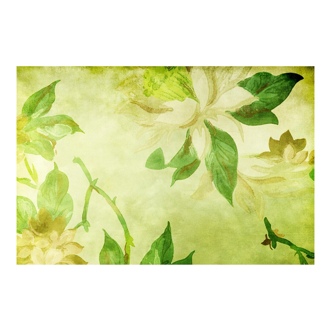 Matte Tapete Green Blossoms 3,2 m x 480 cm