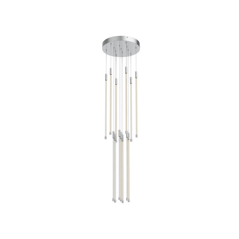 Motif 13 - Light LED Pendant, 26.75" H x 12.75" W x 12.75" D, Chrome