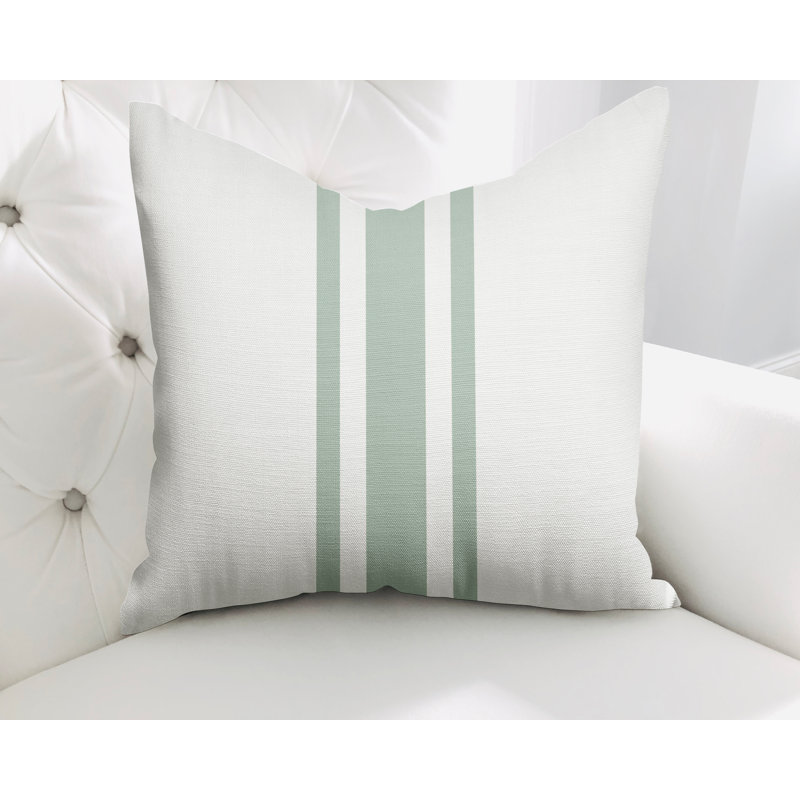  Housse et insert de coussin en coton Sabine, L 17 po x H 17 po, Émeraude