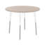 Table ronde 36 "à fil de bois thermofusionné avec pieds réglables standard - sable asiatique / blanc-124895193