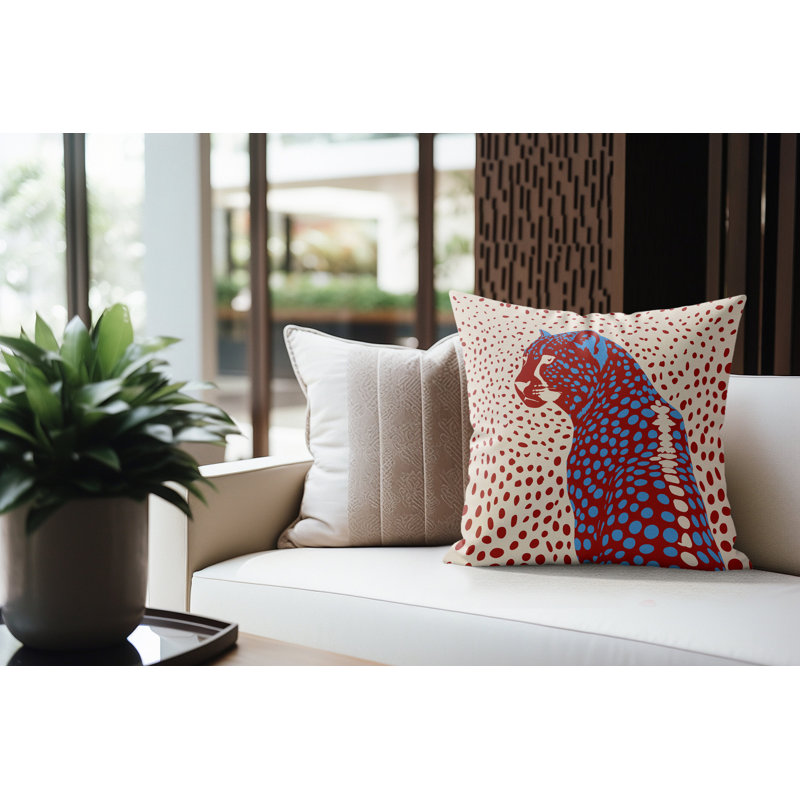 Coussin d'intérieur Cori, 16 po x 16 po, Éclat de framboise