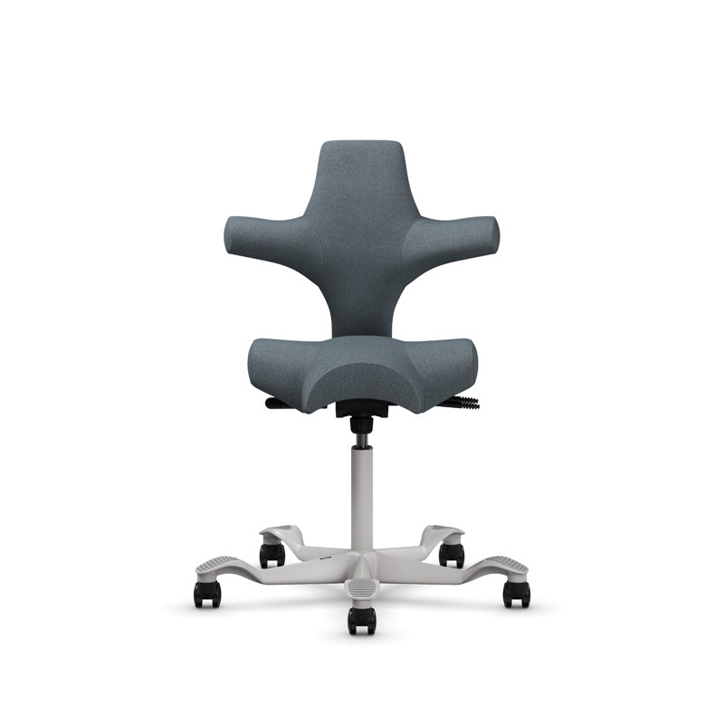 Fauteuil réglable en position assise / debout HœG Capisco, Sit-to-Stand, Argent argent, Gris foncé