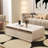 Rectangular storage rock slab coffee table-108499469