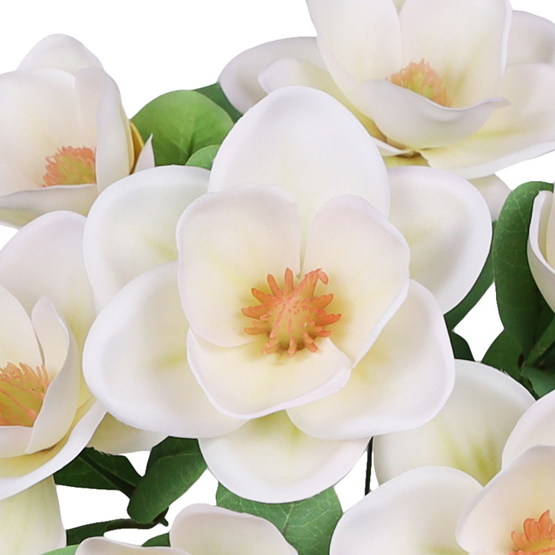 Fabric Magnolia Arrangement, Cream White