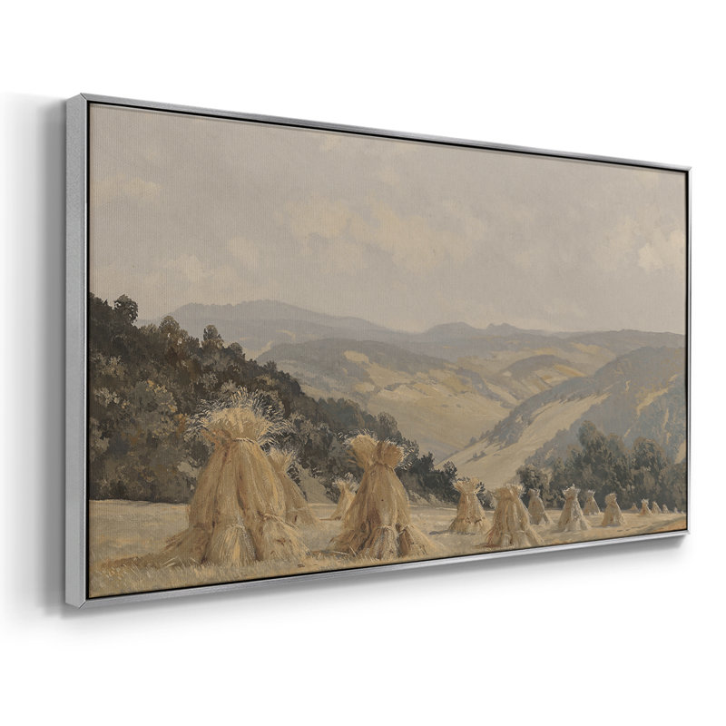 Série paysage - DCCDXLV- Toile tendue avec châssis tendue, prête à être accrochée, Argent argent, H 21 po x l 41 po