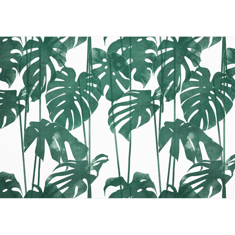 Feuille verte Monstera, L 66 po x l 96 po