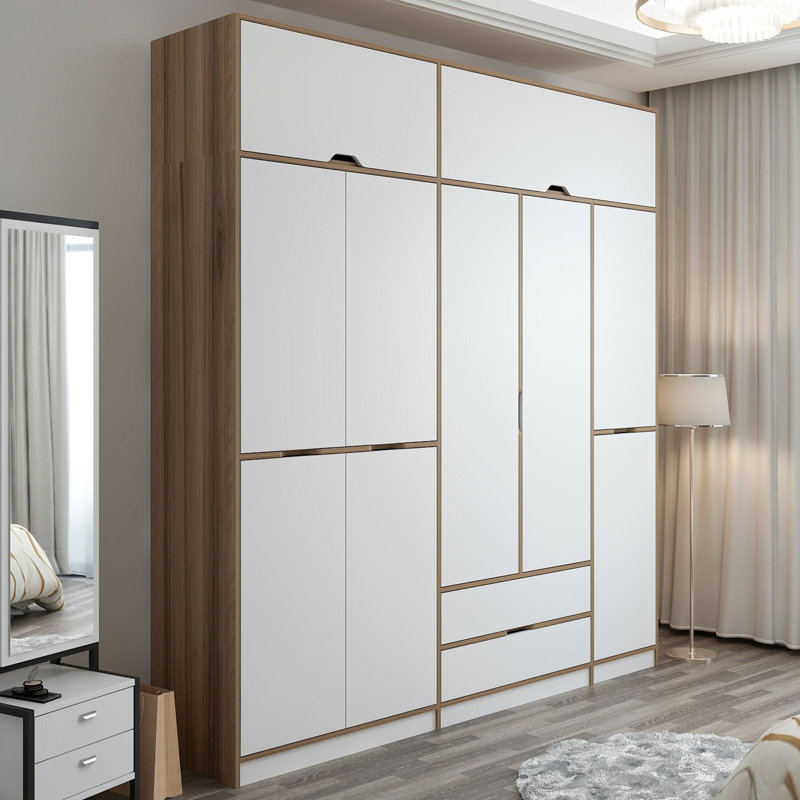 Elina Manufactured Wood Wardrobe, White
