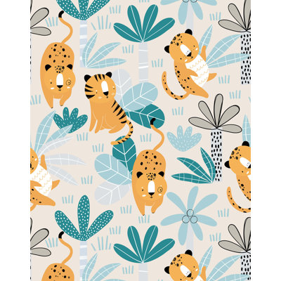 Childrens Tiger And Leopard Wallpaper
