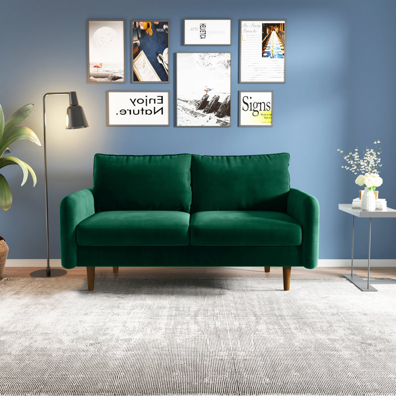 Causeuse Anacapa, Velours vert