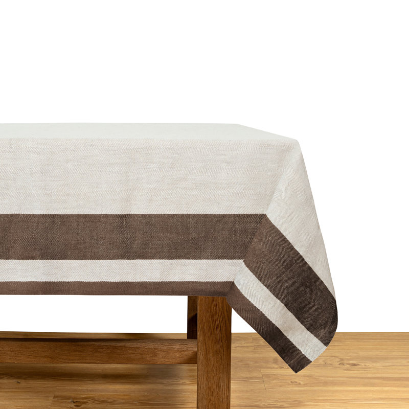 Nappe de Gordes, Naturel, chocolat, 70 x 70