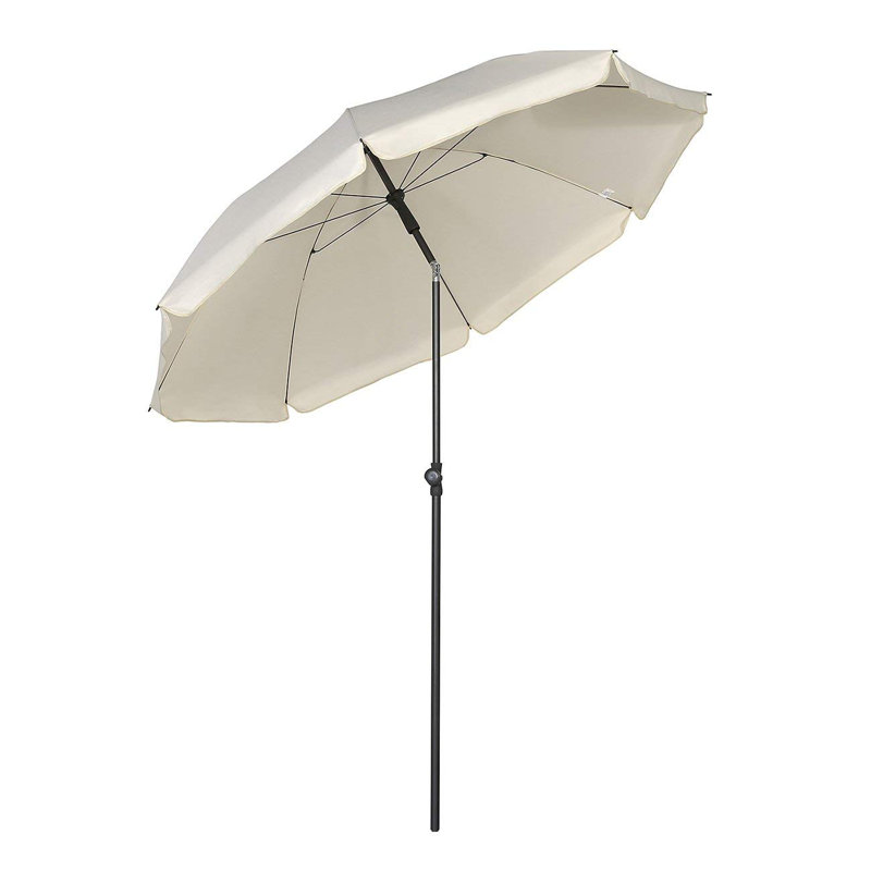 Ariyel 200cm X 217cm Rectangular Beach Parasol, Cream