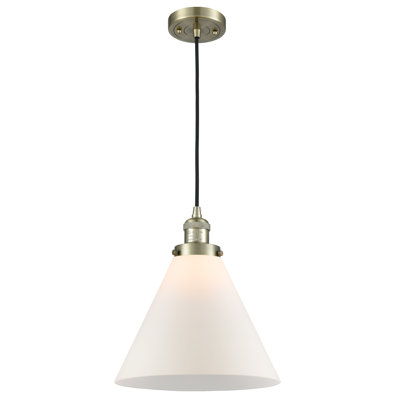 Luminaire suspendu conique à 1 lumière Westbrook