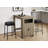 Barstool, Counter Height, Set Of 2, Kitchen, Black Leather Look, Black Metal, Contemporary, Modern