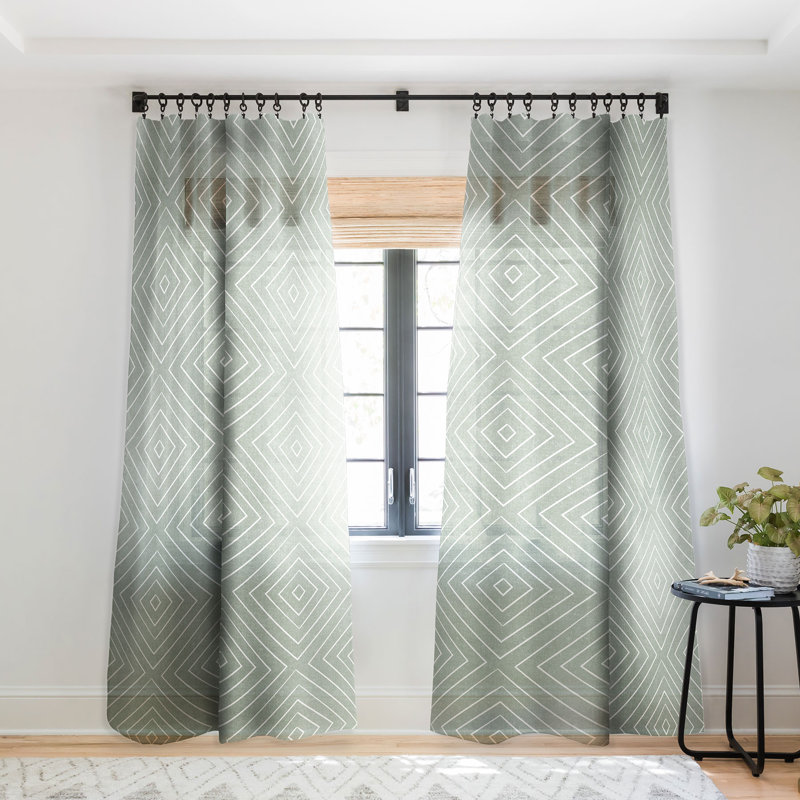 Sheer Curtain Pair, 50" W x 96" L, Sage