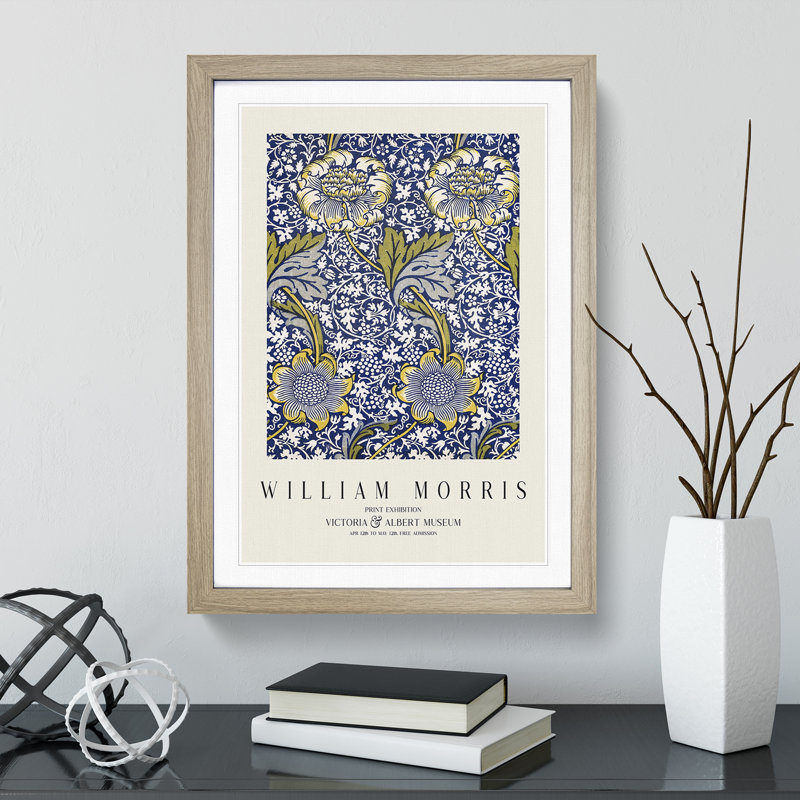 Kennet Vol.1 by William Morris - Picture Frame Art Prints, 65cm H x 48cm W x 2cm D, Oak Framed