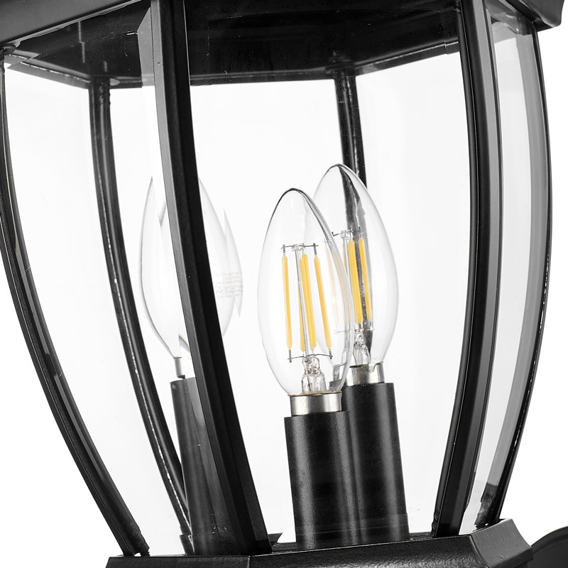 Lanterne murale d'extérieur à 3 lumières H 22,5 po Drumkeeran, Noir mat