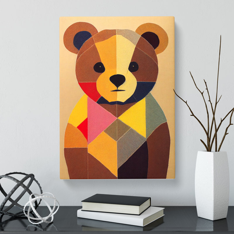 CAN-V0523-2481X Teddy Bear Mid Century Vol.1 - Wrapped Canvas Print, 50cm H x 35cm W x 3cm D