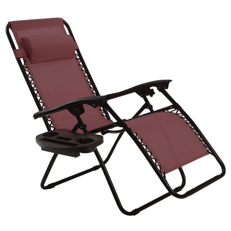 Chaise longue inclinable à gravité zéro Romero, Vin, 2