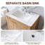 Meuble-lavabo simple 24 po avec comptoir en céramique, portes à fermeture en douceur-111312819