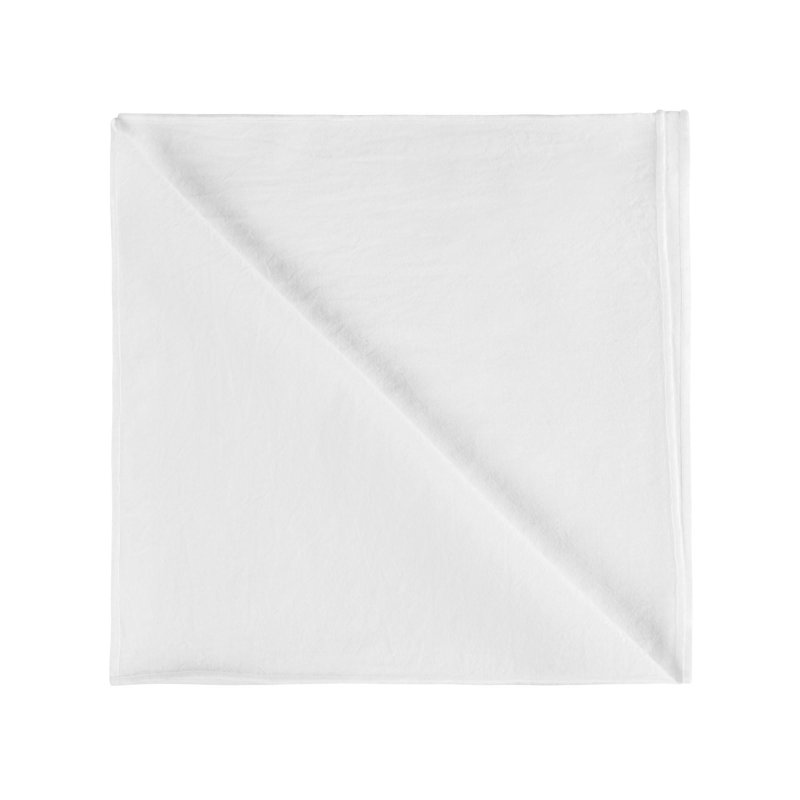 Mila Cotton Solid Colour Square Napkin, White