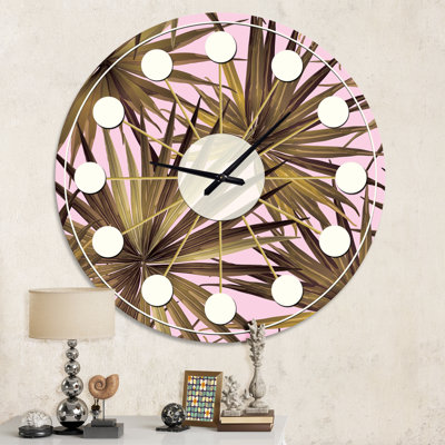 Horloge murale style tropical Mid-Century