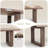 Nut-Brown Rectangular Solid Wood Dining Table-1021353654