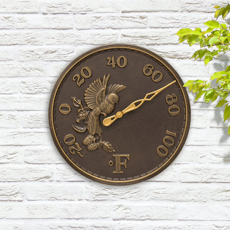 Thermomètre 16 po, Bronze français