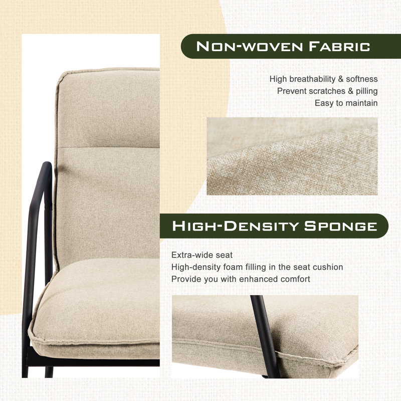 Fauteuil 29 po Parthiv, Mélange de polyester ivoire