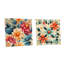 Rétro floral kaléidoscope Melody - ensemble d'art mural en acrylique sur verre floral-103922246
