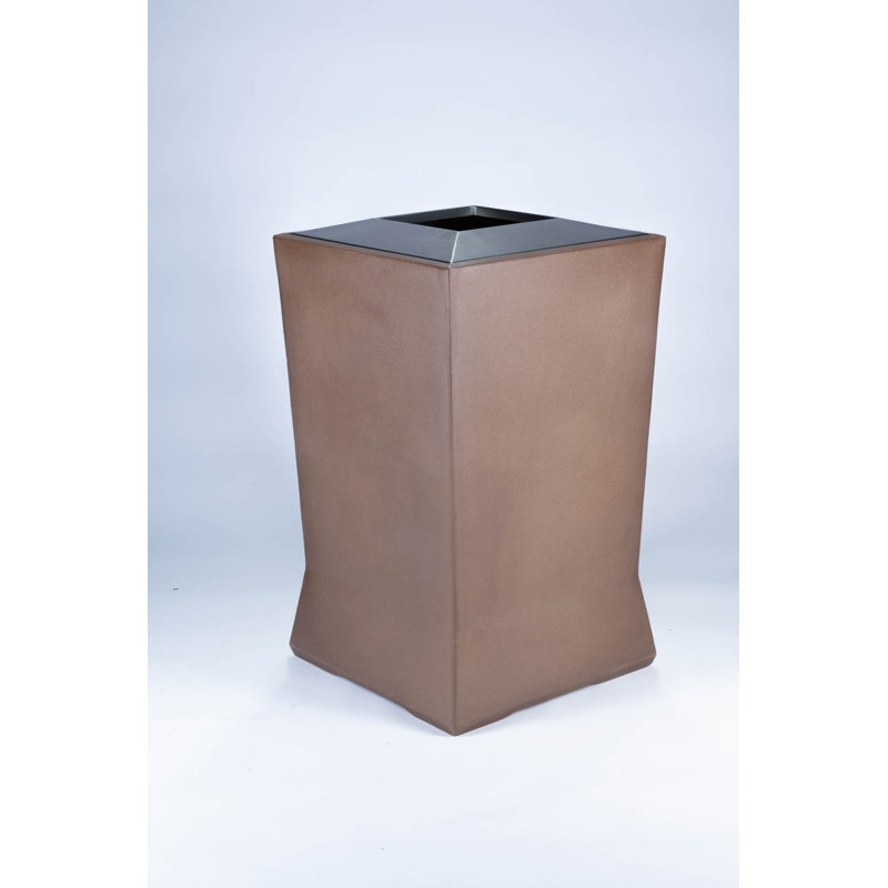 Poubelle Modtec, H 36 po x l 22 po x P 22 po, 39, Bronze vieilli