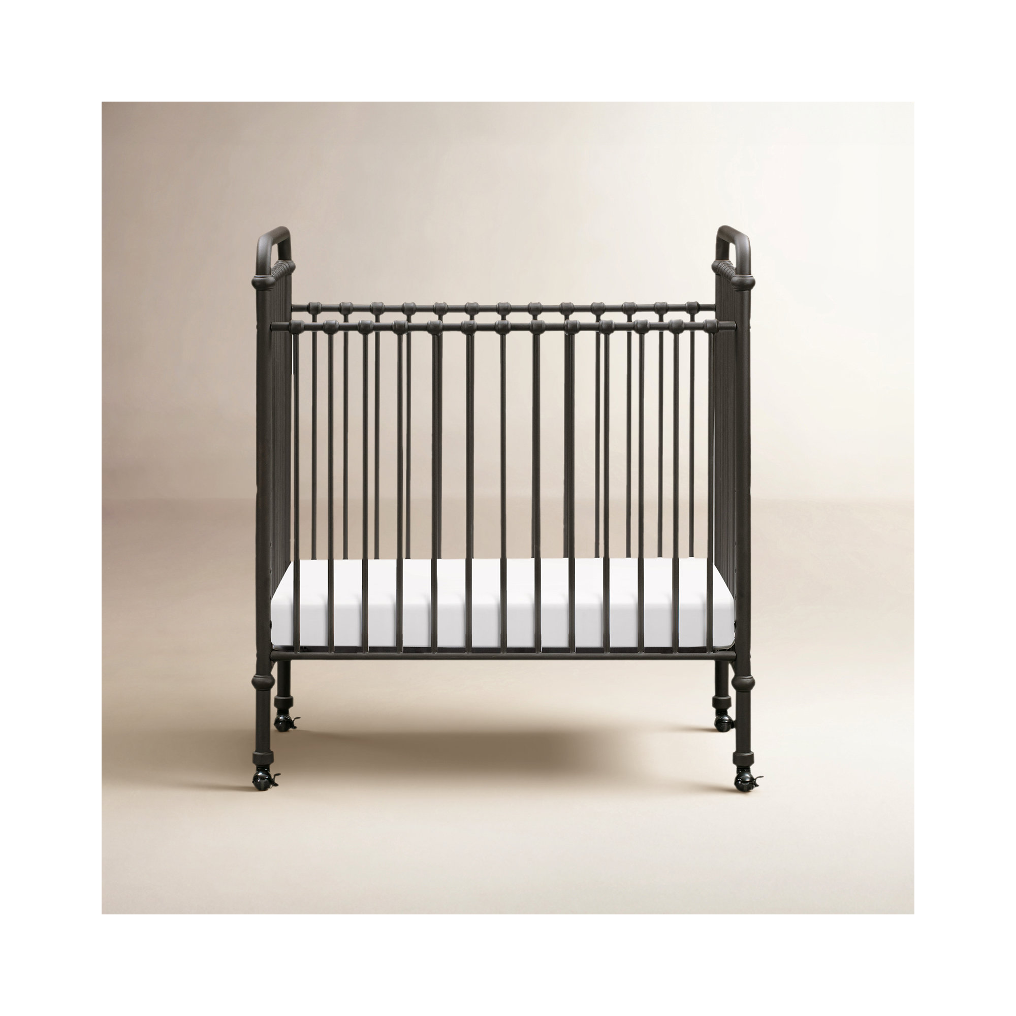 Abigail 3-In-1 Convertible Mini Crib, Vintage Iron