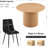 Dining Room Table Set For 4, Round Wooden Dining Table With Upholstered Chairs-1082118306-1082118308