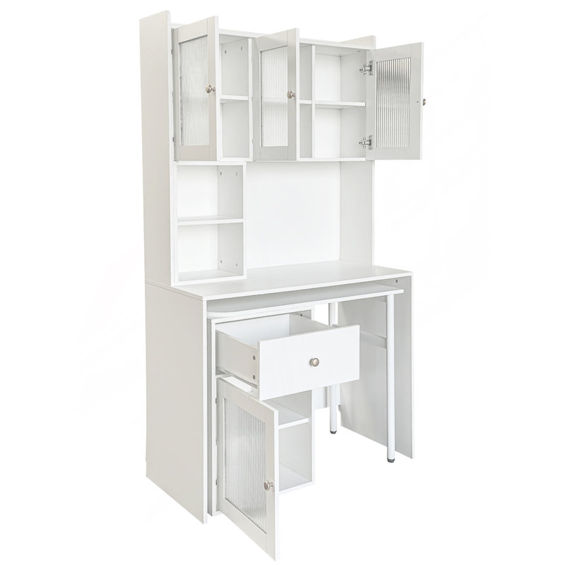 Bureau d'ordinateur multifonctionnel avec bureau rotatif à 90 degrés, table d'écriture
