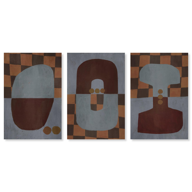 Checkered Dominos Set Set by Oliver Gal, 15" H x 10" W, Gallery Wrapped